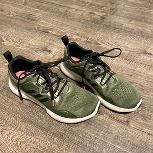 Women’s army green adidas bounce sneakers